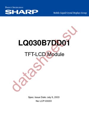 LQ030B7DD01 datasheet  